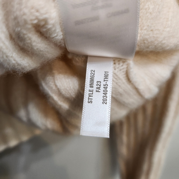 Madewell Niles Wide Rib Collar Cardigan in Cream Size Medium - Picture 10 of 13